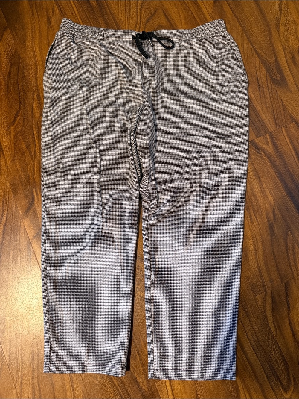 a new day Gray Houndstooth Drawstring Trouser